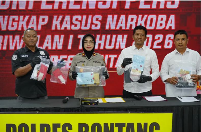 Polres Bontang Ungkap 17 Perkara Narkotika di Awal 2026, 24 Orang Diamankan