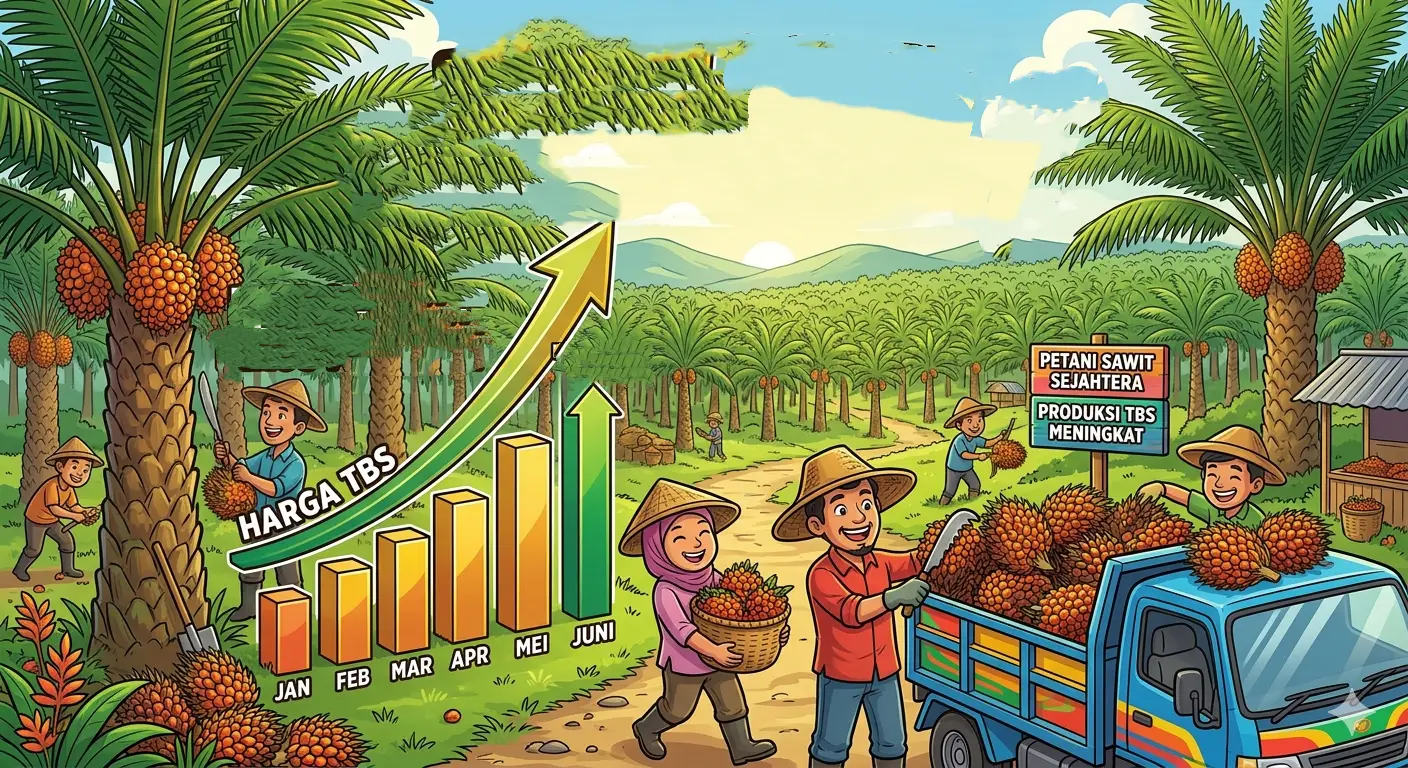 Harga TBS Sawit Kaltim Naik Signifikan, Tembus Rp3.558 per Kg Dipicu Lonjakan CPO