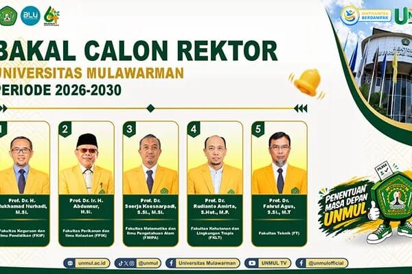 Ini Dia 5 Bakal Calon Rektor Unmul Periode 2026–2030, Siap Masuki Tahap Penyaringan