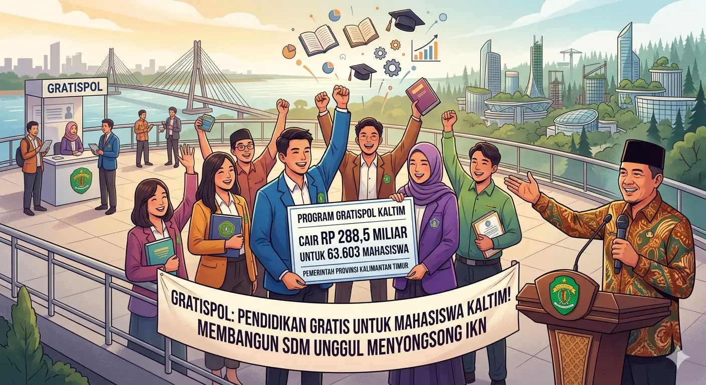 Gratispol Cair Rp288 Miliar, 63 Ribu Mahasiswa Kaltim Terima Manfaat