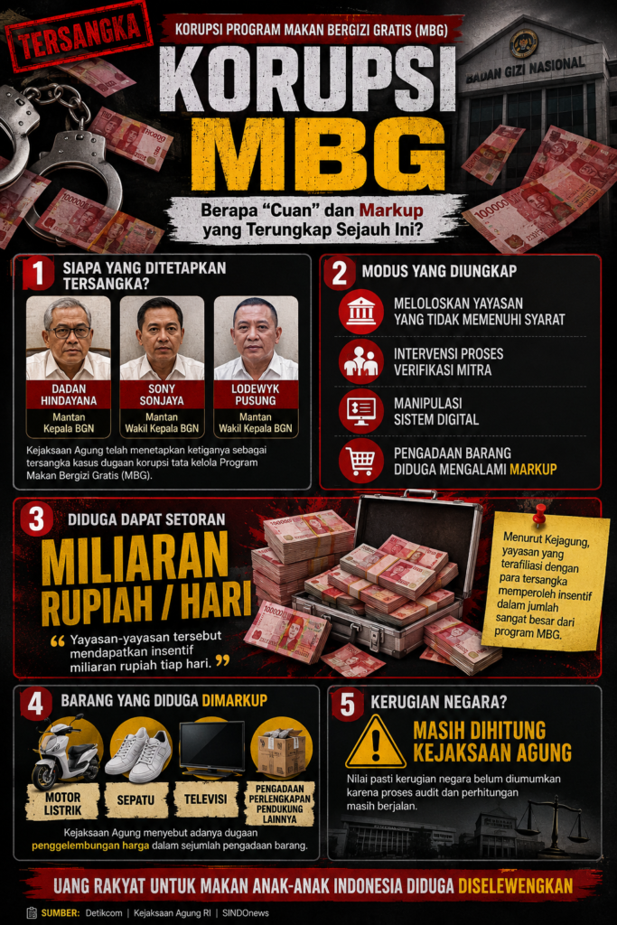 Jumlah Cuan dan Markup Dadan cs yang Terungkap Sejauh Ini di Kasus Korupsi MBG