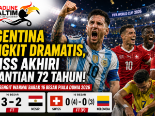 Argentina Bangkit Dramatis, Swiss Akhiri Penantian 72 Tahun! Dua Laga Sengit Warnai Babak 16 Besar Piala Dunia 2026