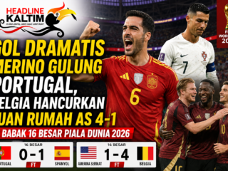 Gol Dramatis Merino Gulung Portugal, Belgia Hancurkan Tuan Rumah AS 4-1 di Babak 16 Besar Piala Dunia 2026