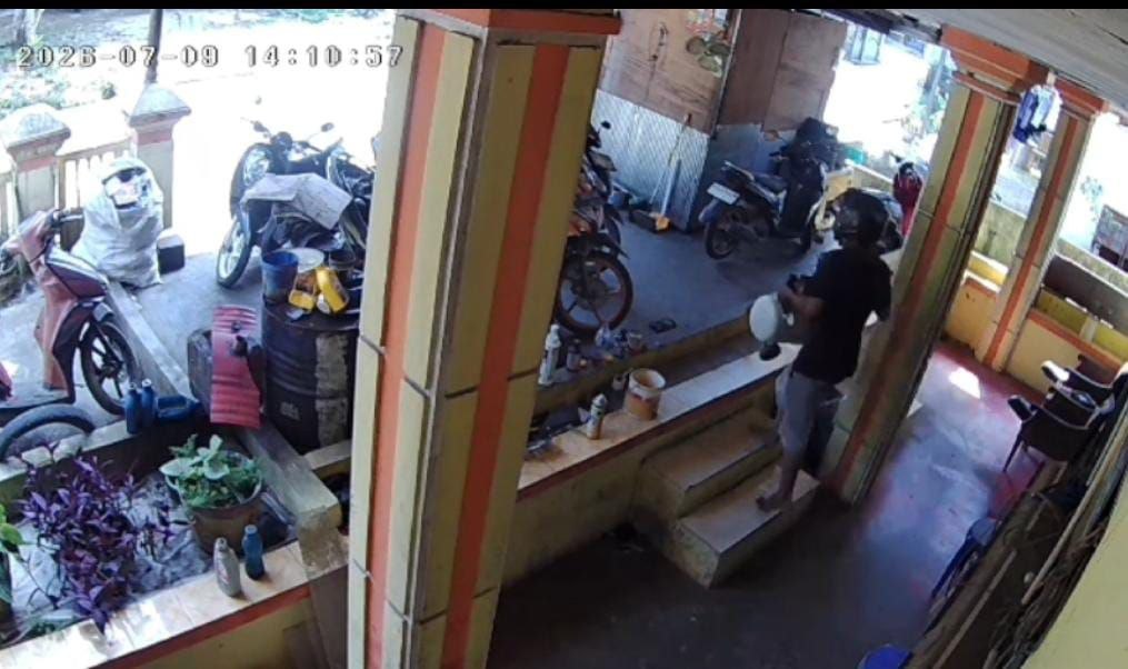 Aksi Terekam CCTV, Pembobol Gudang Bengkel di Samarinda Ditangkap