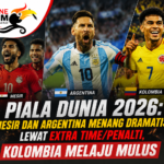 Piala Dunia 2026: Mesir dan Argentina Menang Dramatis Lewat Extra Time/Penalti, Kolombia Melaju Mulus