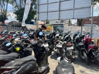 Hampir 100 Unit Motor Ditahan Polisi, Buntut Aksi Balap Liar di Taman Samarendah