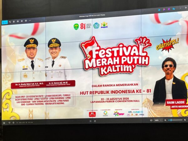 Meriahkan HUT RI ke-81, Festival Merah Putih Kaltim Gratiskan 50 Stand UMKM dan Hadirkan Raim Laode