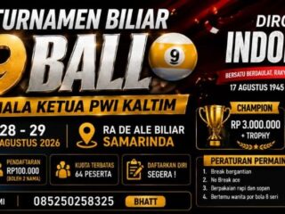 Rayakan HUT ke-81 RI, PWI Kaltim Gelar Turnamen Biliar